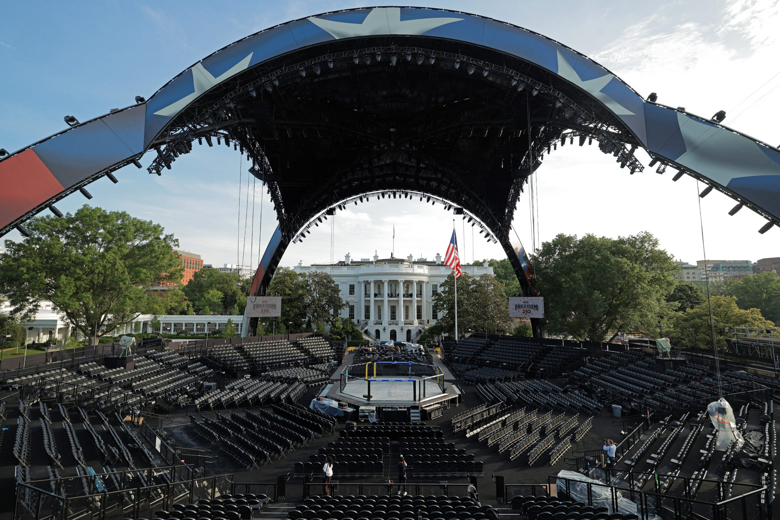 UFC Tells Attendees to ‘Plan Accordingly’ as Thunderstorms Threaten Trump White House Cage Match