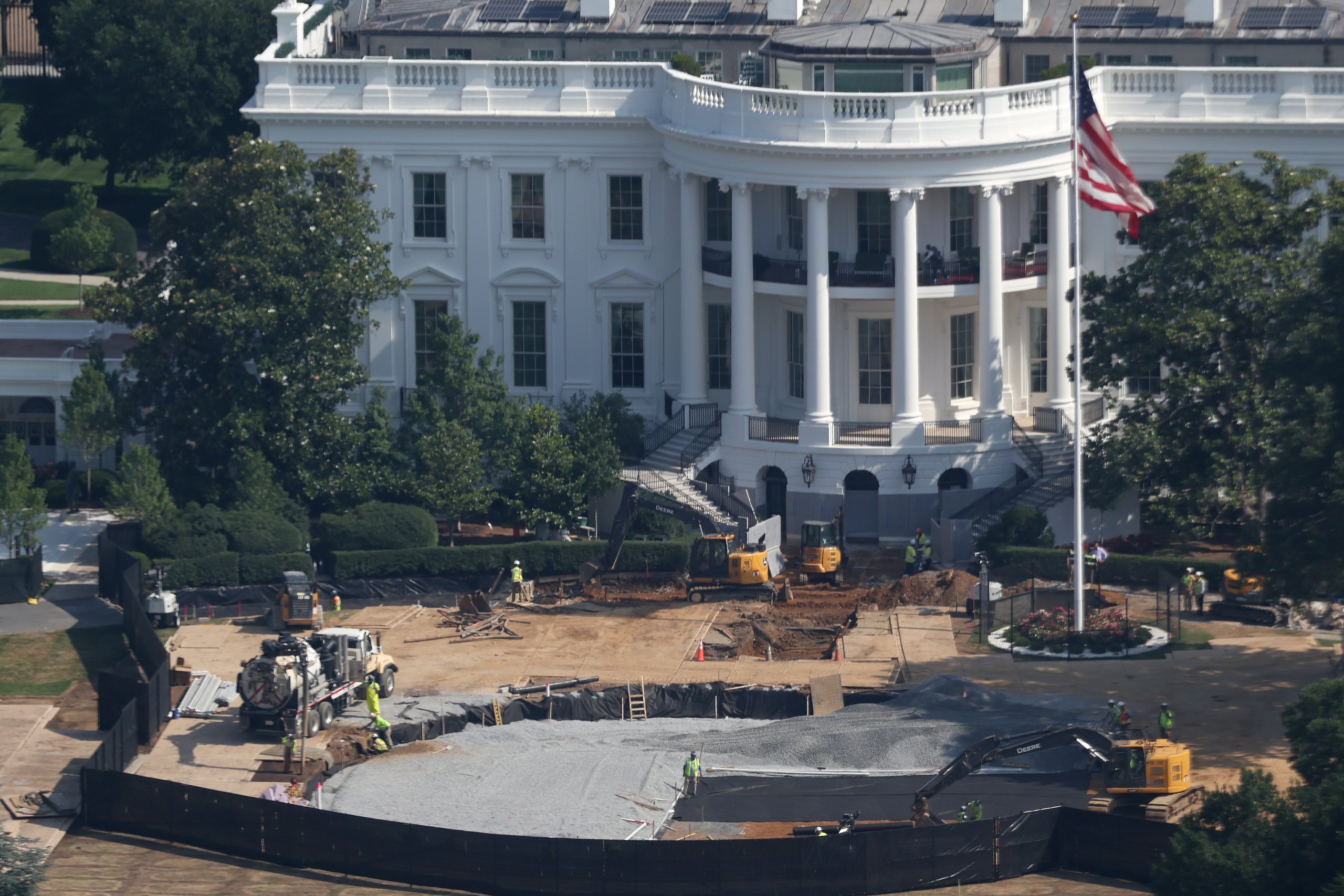 President Trump Confirms White House South Lawn Helipad Construction