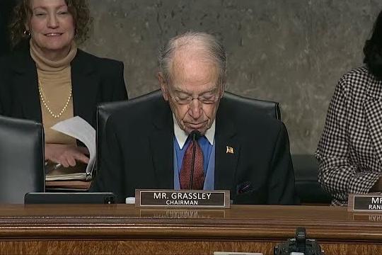 Senate Judiciary Committee Chairman Chuck Grassley opens the Sept. 23, 2026 hearing on women's sports where ICONS co-founder Kim Jones testified